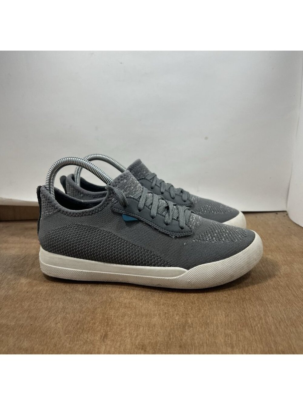 Vessi Weekend Women Size 7 Grey Knit Comfort Lace Up Low Top Casual Shoes
